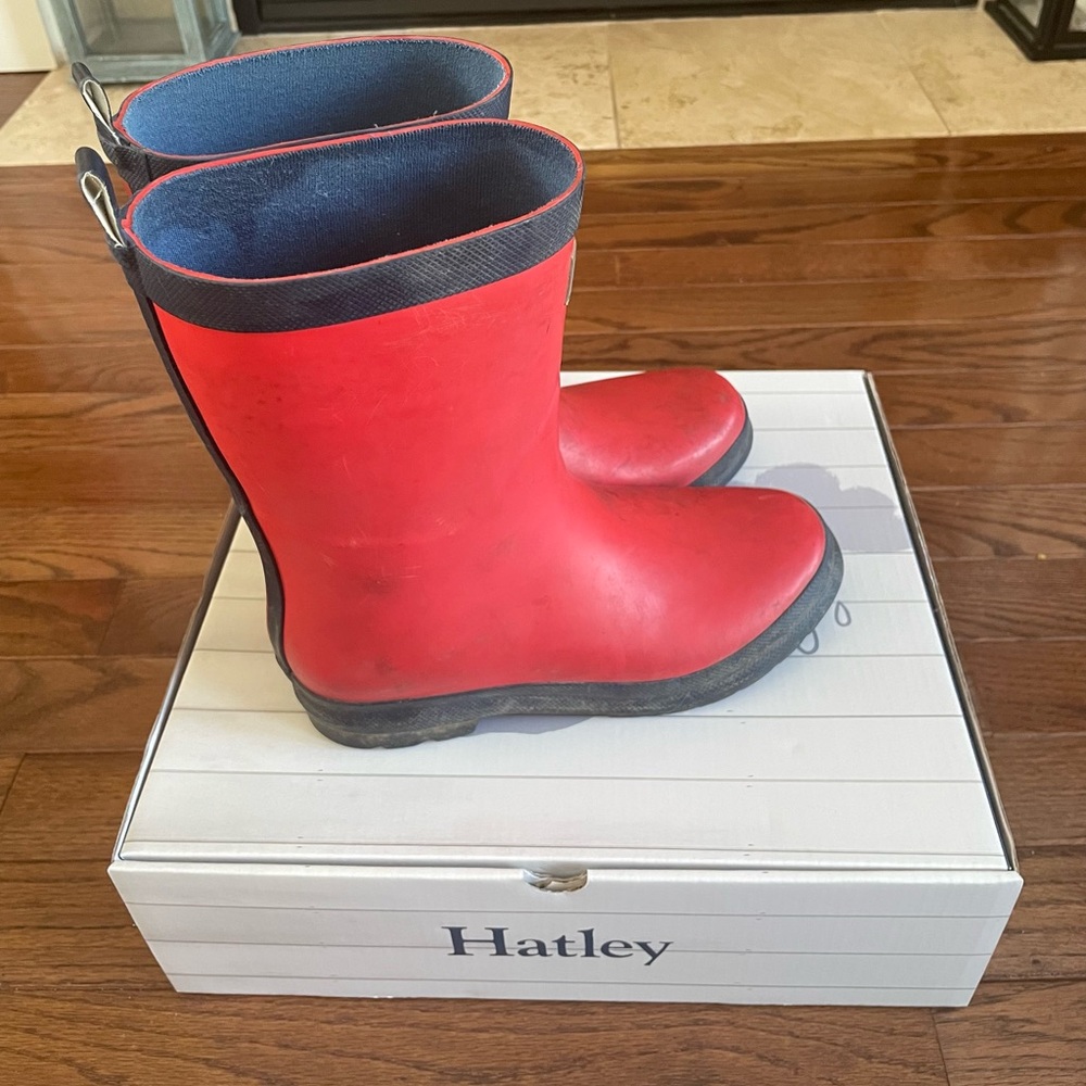 HATLEY KIDS RED/BLUE RAINBOOTS
